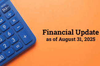 Financial Update as of August 31, 2025