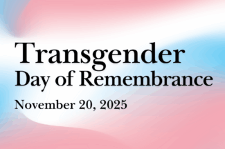 Transgender Day of Remembrance, November 20, 2025. Abstract image of the trans flag colors (blue, pink, and white) softly mixing together