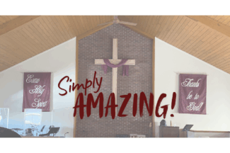 Image of the front of Bethel's sanctuary; Text: Simply Amazing!