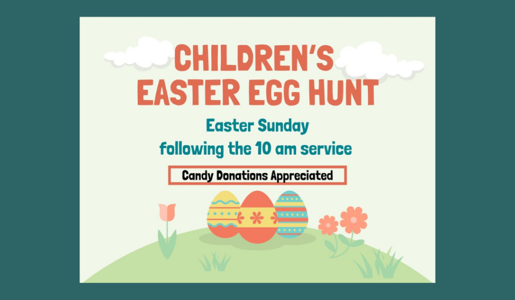 Children's Easter Egg Hunt following the Easter Sunday Service